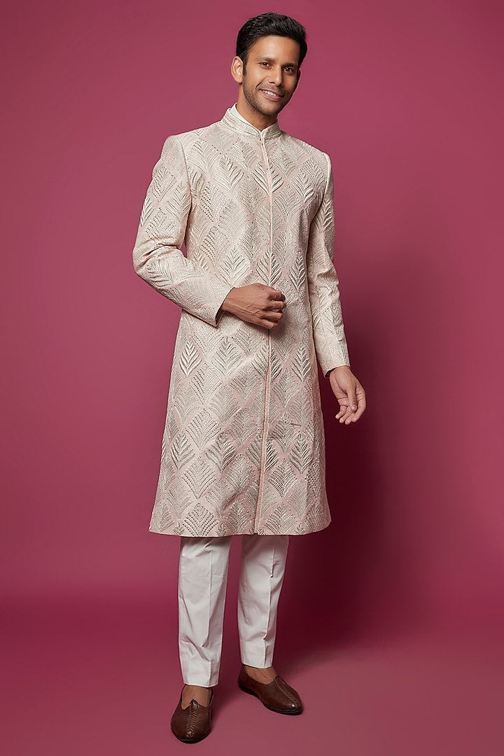 Tussar Sherwani Front