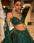 Emerald Green Lehenga Set