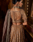 Mustard Tissue Lehenga Set