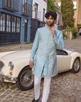 Powder Blue Sherwani Set 2