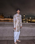 Nude Floral Sherwani Set 1