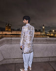 Nude Floral Sherwani Set 2