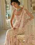 Nude Multi-Coloured Three-Dimensional Sharara Set Full 2