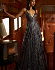 Charcoal Sequin Gown