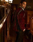 Wine Velvet Tuxedo set