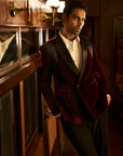 Wine Velvet Tuxedo set