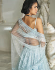 Powder Blue Sequin Lehenga Set