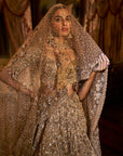 Antique Gold Tissue Lehenga Set