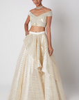 Ivory Embroidered Lehenga With Blouse