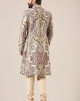 Ivory Printed Sherwani - Ready to Ship