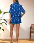 Blue Fizz Fantasy Shirt With Shorts Set