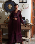 Garnet Silk Kurta Set