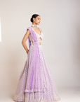 Lilac Pearl Drop Lehenga Set