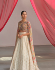 Pearl Chanderi Lehenga Cape Set