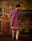 Jamun Kurta & Churridar Set with Bandhi