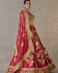 Maroon 'Anar-Phool' Lehenga Set