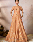 Salmon Trinkets Lehenga Set