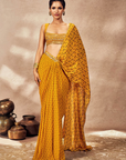 Yellow Pixie Dust Drape Saree