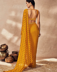 Yellow Pixie Dust Drape Saree