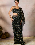 Black Mystic Drape Saree