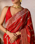 Red Jacquard Saree