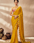 Yellow Pixie Dust Saree