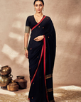 Black Coin Work Saree