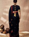 Black Coin Work Saree