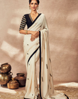 Ivory Coin Work Saree