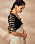 Ivory Coin Work Saree