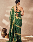 Green Palmscape Gota Saree