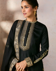 Black Whispering Lily Sharara Set