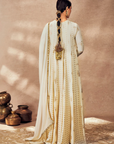 Ivory Potters Touch Anarkali Set