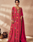 Pink Tropical Rhapsody Anarkali Set