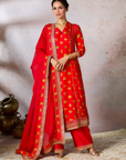 Red Trinkets Kurta Set