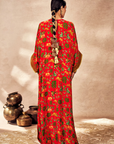 Red Tropical Rhapsody Kaftan