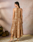 Beige Traveler's Palm Tunic Set