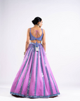 Mauve Mirror Seam Lehenga Set