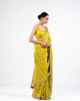 Moss Green Mirror Saree