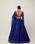 Cocktail Blue Organza Lehenga Set