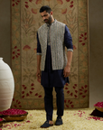 Midnight Blue Kurta Patti Embellished Kurta And Pants