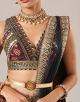 Black Paisley Printed Lehenga