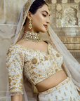 Ivory Hand Embroidered Lehenga Set