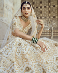 Ivory Hand Embroidered Lehenga Set