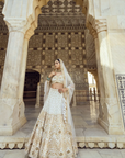 Ivory Hand Embroidered Lehenga Set