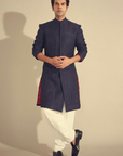 Midnight Blue Sherwani Set