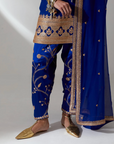 Blue Kurta Set With An Embroidered Salwar And A Dupatta - Ready to Ship