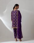 Purple Georgette Kurta Set With Pants - Ready to Ship