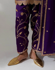 Purple Georgette Kurta Set With Pants - Ready to Ship