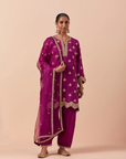 Wine Pink Kurta With Ijaar Set - Ready to Ship